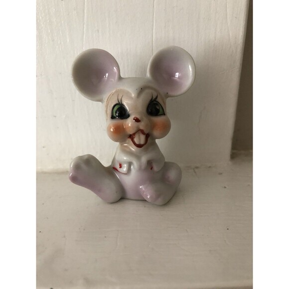 VINTAGE ANTHROPOMORPHIC MOUSE FIGURINE. JAPAN MCM - Picture 6 of 7